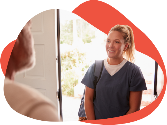 carer standing in doorway