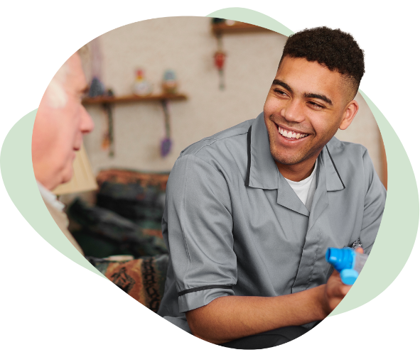 care assistant smiling