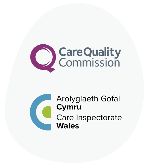 care quality commission and care isnspectorate wales logos