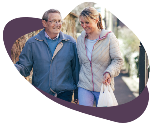 care assistant with man